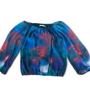 Colorful Off-Shoulder Blouse